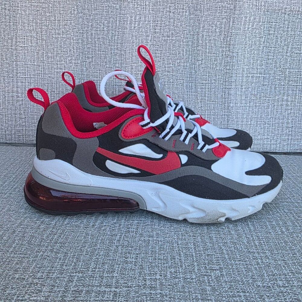 Nike Air Max 270 React University Red Iron Grey US Women's Equiv: 8.5